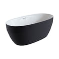 thumbnail image 1 of A&E Bath and Shower Beech 67 In. X 31.5 In. Acrylic Bathtub With Horizontal Grooves Pattern In Matte Black, 1 of 1