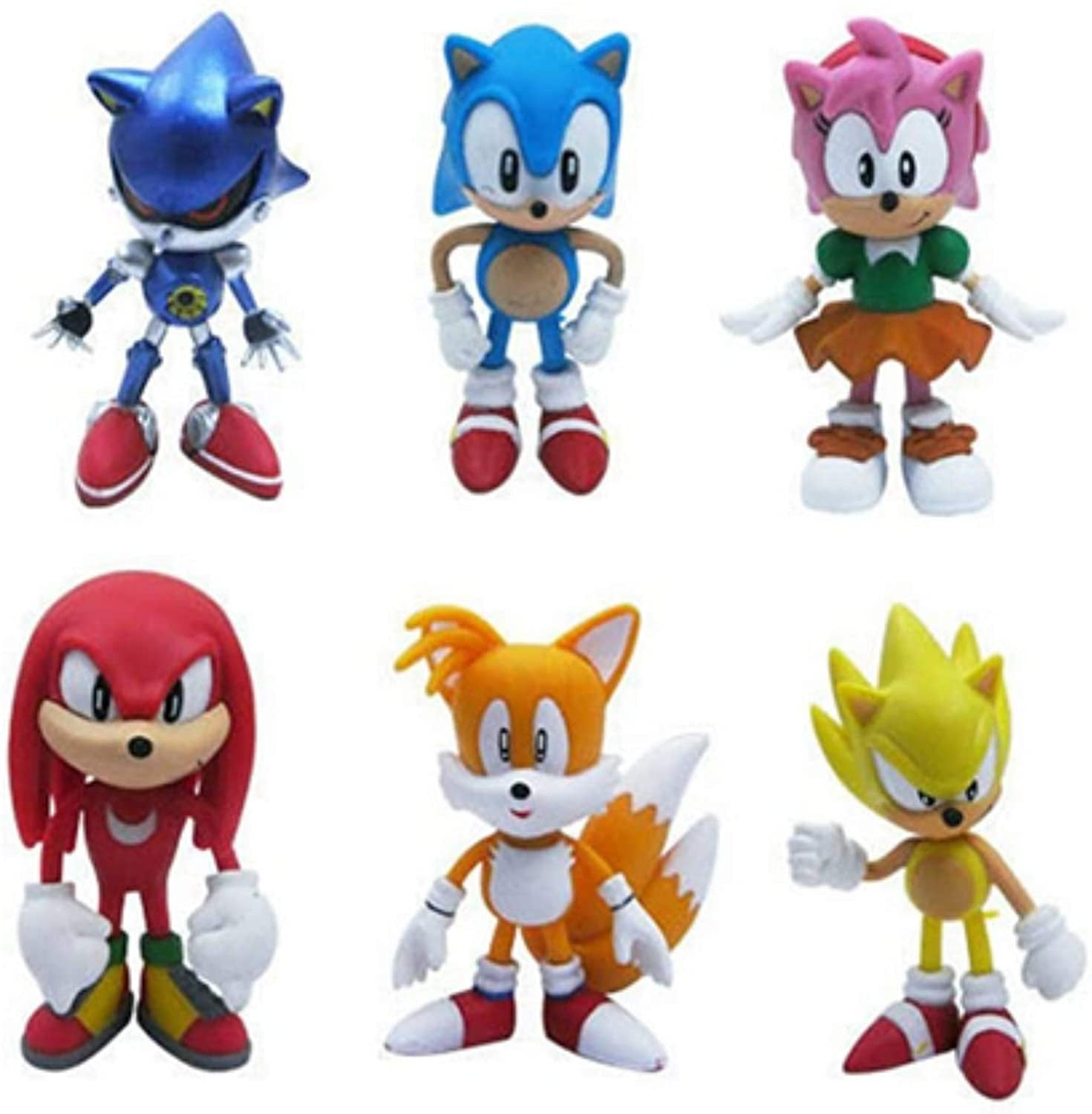 Sonic Figuren Sonic the Hedgehog Spielzeug Figuren Knuckles Tails Amy Metal 
