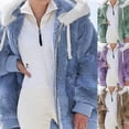 thumbnail image 4 of Aellinatey Women Faux Fur Warm Hoodies for Jacket Zip Up Solid Color Fluffy Oversized Overc, 4 of 12