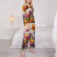 thumbnail image 3 of Balery Colorful Wildflower Meadow Conjunto de Pijama con Estampado para Mujer, Conjunto de Dos Piezas con Manga Larga, Ropa de Dormir Suave con Bolsillos, Pijamas Cómodos-Large, 3 of 7