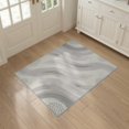 thumbnail image 3 of ODIKA 3'x5' Washable Throw Rug Under Plush Minimalist Sweeping Featuring Asymmetric Balance for Entryway, Kitchen, Mudroom, Stain Resistant, Low Profile, Non-Slip, 3 of 7