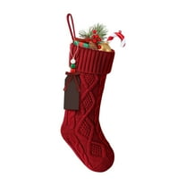 Personalized Christmas Stockings Personalized, 18 inches Large Cable Knitted Christmas Stockings with Names Tags, Christmas Decoration