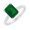 Emerald, variant on 1 Carat Emerald LAB GROWN Emerald and LAB GROWN Diamond Engagement Ring (0.5ct Center, AAAA Heirloom Quality) RISV02W3AM 14K White Gold