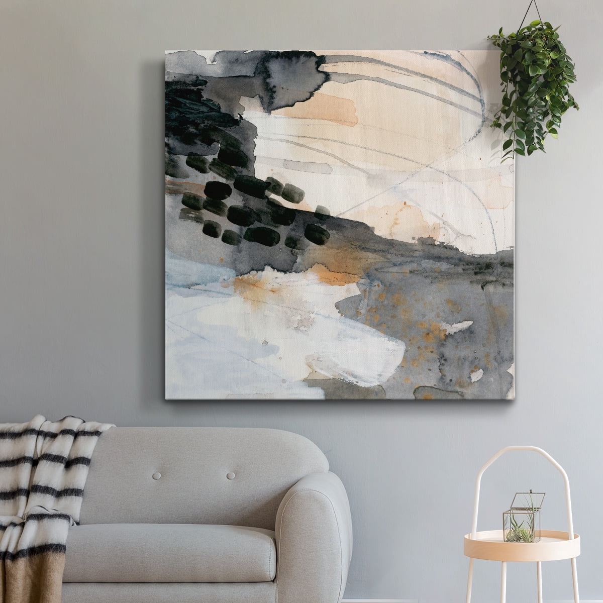 Wexford Home Neutral Flock I-Premium Gallery Wrapped Canvas, 10" x 10" - Ready to Hang