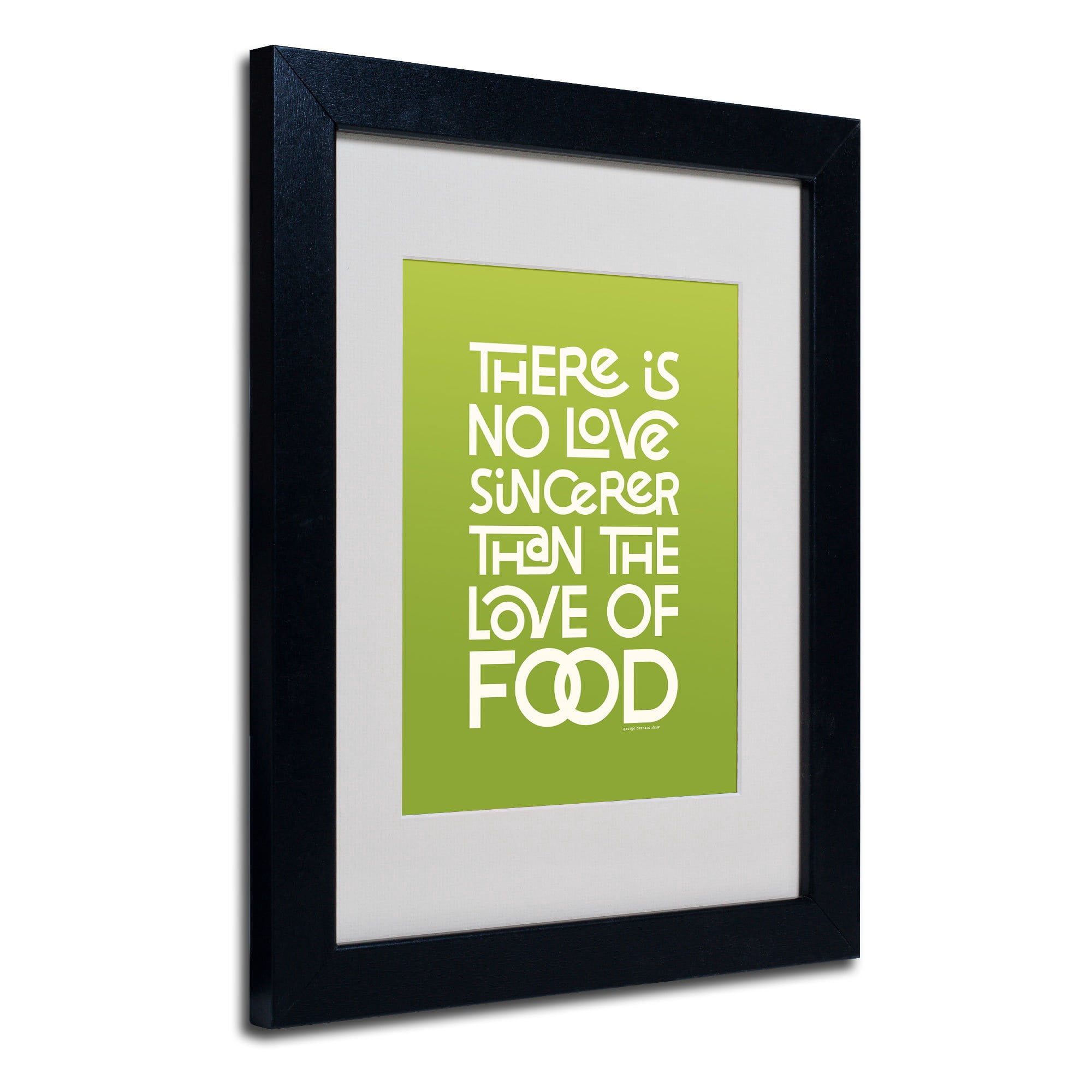 Trademark Fine Art "Sincere Love of Food" Canvas Art by Megan Romo, Black Frame