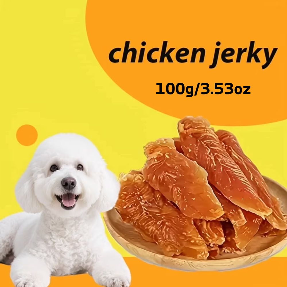 Comfy Cradle 100% Natural Dried Chicken Breast Dog Treats, High Protein & Grain-Free Chicken Jerky, 3.5 oz (100g)