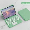 thumbnail image 1 of Funda Magnética para iPad Mini de 6ª Generación, Funda con Teclado Vertical con Panel Táctil, Teclado de Color Lindo, Cubierta Trasera Transparente Desmontable con Soporte para Lápiz, 1 of 8
