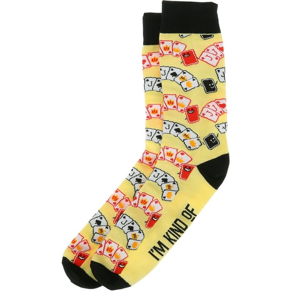 Collections Etc Unisex Euchre Big Deal Novelty Crew Socks
