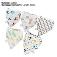 thumbnail image 4 of SPRING PARK 5Pcs Baby Bandana Drool Bibs For Girls Snaps double layer pastel Infant Accessories, 4 of 5