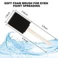 thumbnail image 7 of 100 Pack High Density Sponge Paint Brushes Assortment, 2 Inch Foam Brush Applicators with Wood Handles for Arts, Crafts, Furniture Staining, DIY Painting and Home Improvement Projects, 7 of 7
