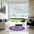 thumbnail image 7 of Ahgly Company Machine Washable Indoor Square Transitional Blossom Pink Area Rugs, 7' Square, 7 of 7