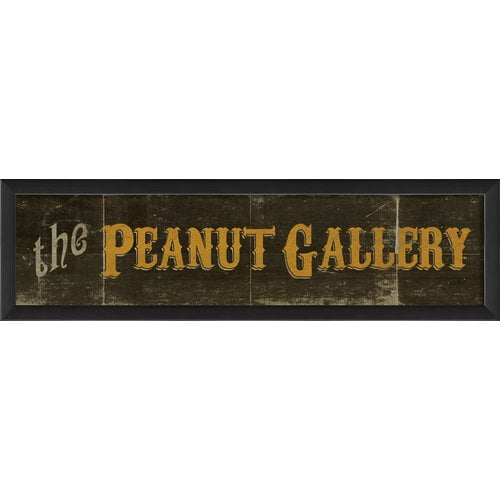 The Artwork Factory The Peanut Gallery Framed Textual Art Walmart Com Walmart Com