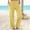 Yellow, variant on PiGOGI Women's Summer Casual Pants - High Waisted Elastic Waist Long Trousers with Pockets, Lightweight Comfortable Bottoms Yellow XL