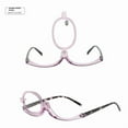 thumbnail image 2 of Readers Magnifying Makeup Glasses Eye Make Up Spectacles Flip Down Lens Folding CosmeticReading Glass Eyeglasses +3.5, 2 of 5