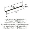 thumbnail image 5 of Amerock Farewind 12-5/8 inch (320mm) Center-to-Center Oil-Rubbed Bronze Cabinet Pull, 5 of 6