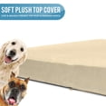 thumbnail image 2 of ComfyPaws - Rectangular Orthopedic Memory Foam Dog Bed - Includes Waterproof Inner Protector & Removable Cover - Brown - Large, 2 of 6