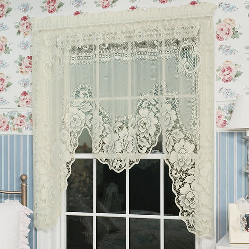 Heritage Lace Victorian Rose Swag Curtain Valance - Walmart.com ...