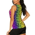 thumbnail image 3 of Bixox Women's Animal Paw Rainbow Printed Sleeveless Fitness Workout Running Quick-Dry Tank Top, 3 of 7