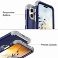 thumbnail image 5 of Dteck for iPhone 16 Pro, 3 in 1 Full Body Rugged Shockproof Slim Hybrid Heavy Duty Hard PC Cover Soft Silicone Rugged Bumper Protective Case, Darkblue, 5 of 5