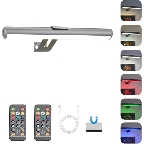 Picture Light Battery Operated, Picture Lights for Wall, with 2 Remotes, Picture
