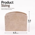 thumbnail image 3 of Radicaln Marble Napkin Holder 5.5 inch Handmade Travertine Napkin Holder for Table - Stone Paper Napkins Organizer for Kitchen Countertop & Bathroom Décor, 3 of 6