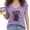 Purple, variant on Womens Halloween Will Never Die Spooky Graveyard Pumpkin Skeleton Retro Gothic Graphic Top Trendy V Neck Tee Blue, 5XL