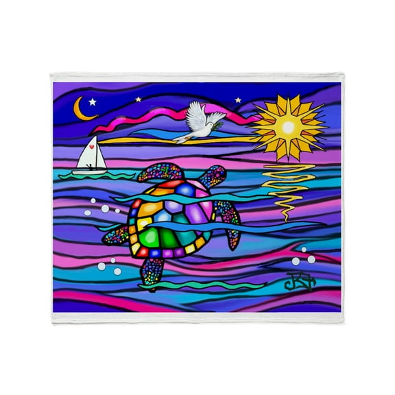CafePress - Sea Turtle #4 Throw Blanket - Soft Fleece Throw Blanket, 50"x60" for All Ages