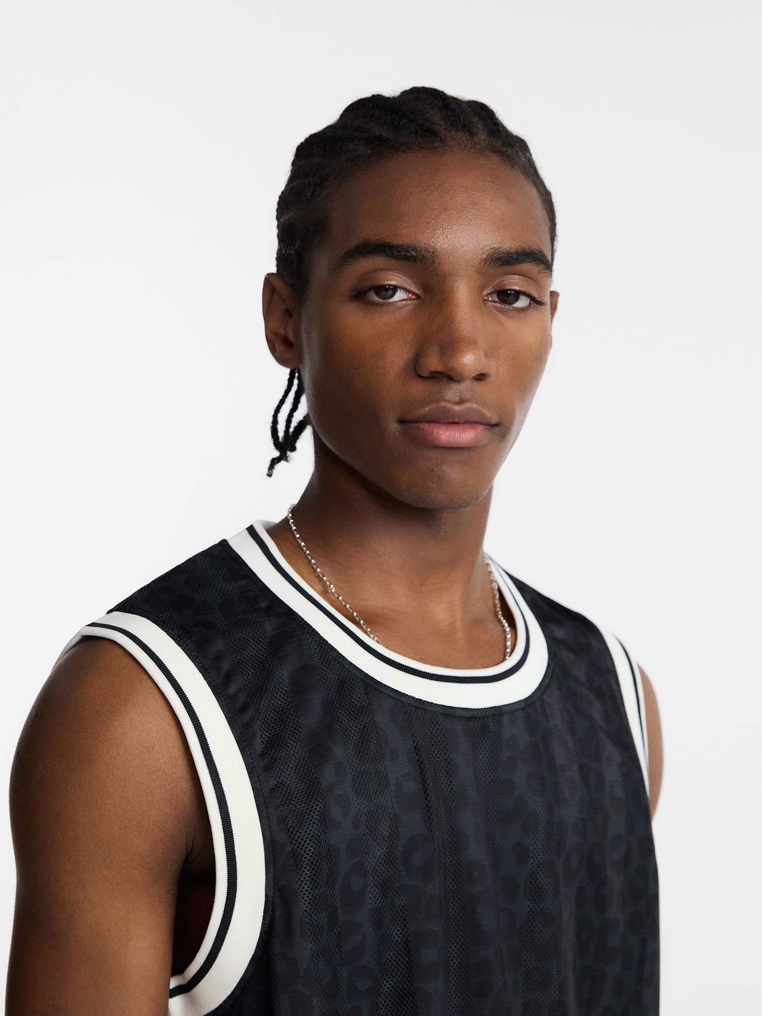No Boundaries Printed and Solid Mesh Tank Top, Men's XS-4XLT