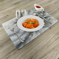 thumbnail image 2 of Ambesonne Grey Place Mats Set of 4, Realistic Magnolia Abstract, Standard Size, Ecru Purpleblue Coconut, 2 of 5