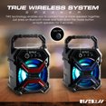 thumbnail image 7 of Risebass Portable Bluetooth Speaker with Microphone Set - Home Karaoke Machine and PA System for Kids and Adults with Party Lights - Rechargeable USB Speaker Set with FM Radio, SD/TF Card and AUX, 7 of 7