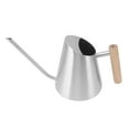 thumbnail image 3 of Watering Can with Long Spout Rustproof Stainless Steel Watering Pot with Wooden Handle for Garden Bonsai Indoor Outdoor Silver, 3 of 5