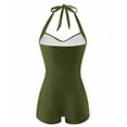 thumbnail image 3 of Tsesme Women Strappy One Piece Swimsuits with Shorts Push up Bathing Suit Ruched swimwear, 3 of 4