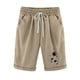 thumbnail image 2 of ICHUANYI Clearance Fashion Women Short Printed Tight High Waist Pocket Elasticity Sports Half Shorts Pants(Khaki, L) ICHUANYI WER2023081006546, 2 of 6