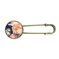 thumbnail image 1 of Peony Maple Pattern Japan Retro Metal Brooch Pin Clip Jewelry, 1 of 3