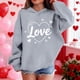 thumbnail image 4 of Sudadera con capucha y estampado de corazón de San Valentín, sudadera de manga larga para niños y niñas, chaqueta para niñas de talla mediana y grande., 4 of 7