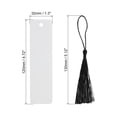 thumbnail image 2 of Uxcell 4.72" x 1.3" Blank Metal Bookmark Book Marks Page Markers Tassel for Women Book Lover DIY Project Gift, Black, 2 of 6