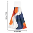 thumbnail image 6 of Yayeee Kitchen Hanging Hand Towels Set of 2 with Loop Bathroom Absorbent Tie Towel, Blue Abstract Wavy, 6 of 7