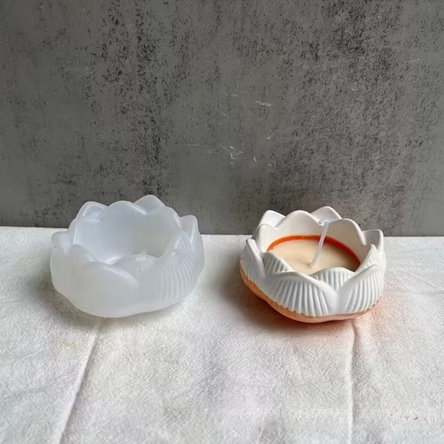 DIY Lotus molde for maceta de yeso, vela de silicona, molde for tarro, herramientas de fabricación de cajas de almacenamiento de joyería hechas a mano