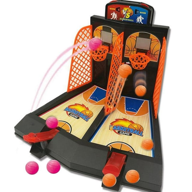 Desktop Mini Basketball Finger Shoot Basket Double Play Children Sports Games