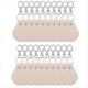thumbnail image 1 of Juego de 20 llaveros de piel sintética en blanco para grabado láser con gancho giratorio para manualidades., 1 of 4
