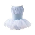 thumbnail image 6 of Girls Camisole Tutu Leotard with Sparkle Mesh and Bow Straps,Ballet Dance Dress, 6 of 8