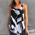 thumbnail image 2 of gakvbuo Plus Size Summer Tops For Women Tops Dressy Casual Women Printing Round-Neck Sleeveless Block Shirts Tunic Tee TopsWorkout Tops For Women, 2 of 7
