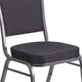 thumbnail image 6 of Flash Furniture HERCULES Series Crown Back Stacking Banquet Chair in Black Patterned Fabric - Silver Vein Frame, 6 of 15
