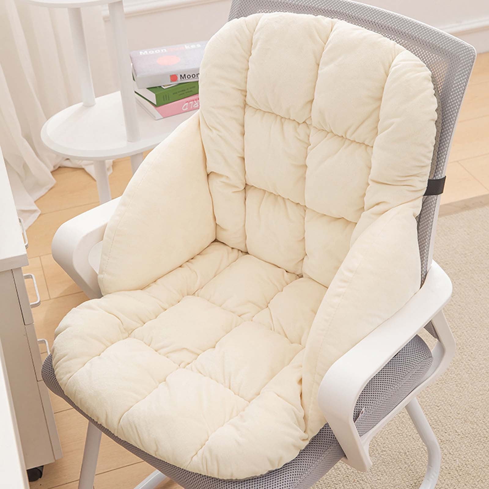 Cinvoph 20"x18" Thickened Chair Cushion Soft Seat Cushion Textured Seat Pad for Office Balcony Garden Chair Patio Sofa Cushion Indoor Outdoor Use, Beige