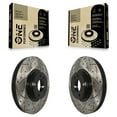 thumbnail image 1 of DS-One Front Coated Drilled Slotted Disc Brake Rotors Pair for Car BMW X5 X6 KD-100058, 1 of 11