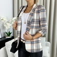 thumbnail image 4 of Puntoco Mujer Otoño e Invierno Moda Callejera Casual Manga Larga A Cuadros Traje Abrigo Liquidación Puntoco Puntoco-3484, 4 of 9