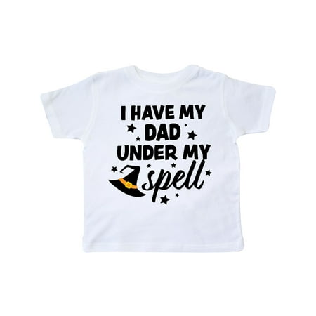 

Inktastic I Have My Dad Under My Spell with Cute Witch Hat Gift Toddler Boy or Toddler Girl T-Shirt