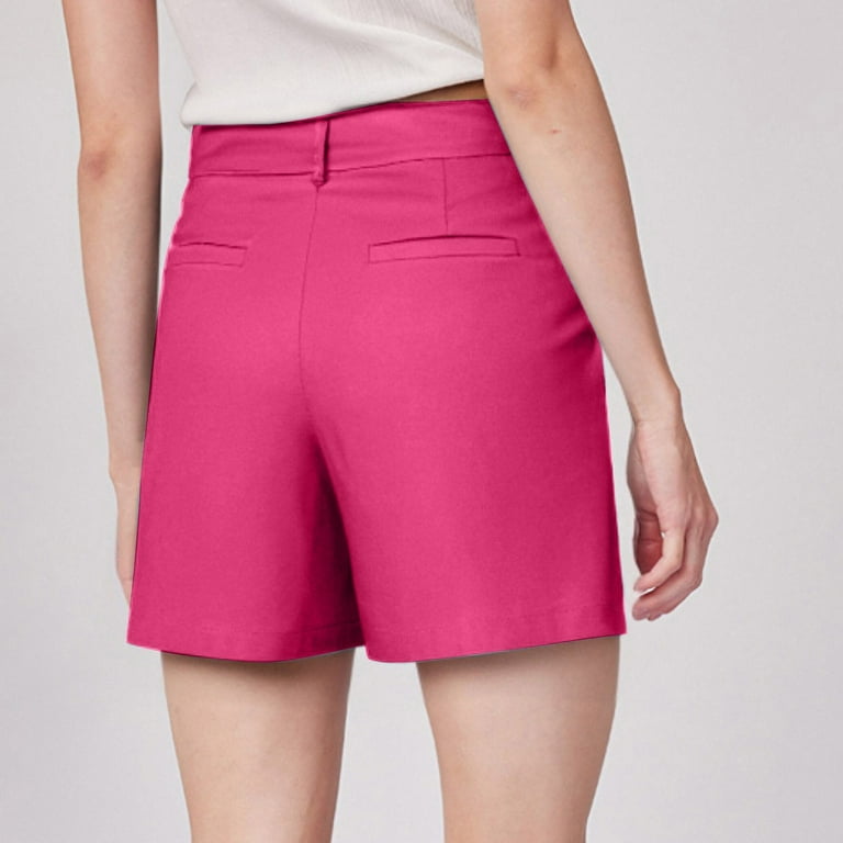 TQWQT Womens Shorts Dress Chino Shorts Trendy Summer 6'' High Waisted Bermuda Shorts Dressy Casual Dress Shorts with Pockets Hot Pink M - Walmart.com TQWQT Womens Shorts Dress Chino Shorts Trendy Summer 6'' High Waisted Bermuda Shorts Dressy Casual Dress Shorts with Pockets Hot Pink M - Walmart.com