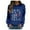 Blue, variant on Womens Valentine'S Day Pullover Letter Print Round Neck Womens Sweaters,Blue,2XL