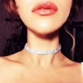 thumbnail image 4 of AYYUFE Women's Punk Full Rhinestone Wide Choker Collar Necklace, 4 of 8